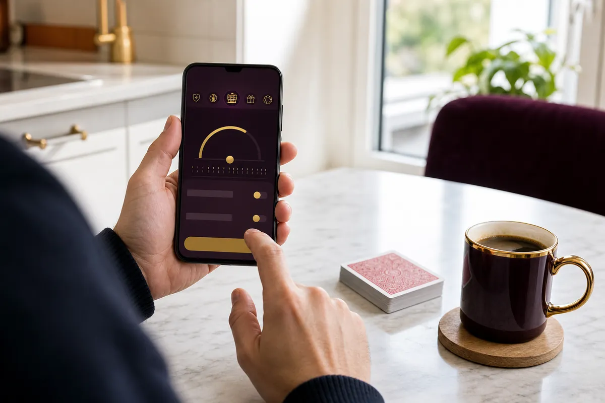 Spelare sätter en insättningsgräns i mobilen